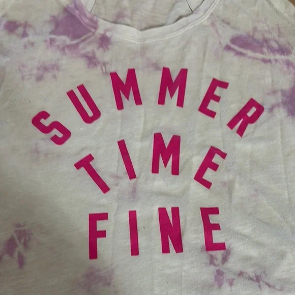 Victoria's Secret Tie-Dye Tank Top with Pink Print - Picture 3 of 5